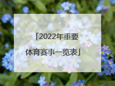 「2022年重要体育赛事一览表」2022年北京体育赛事一览表